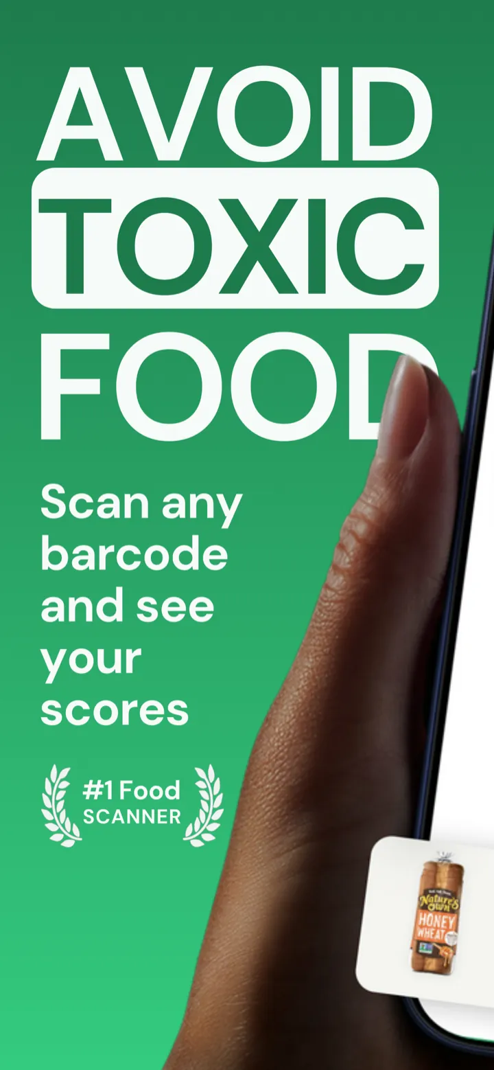 Avoid toxic food — scan any barcode and see your scores